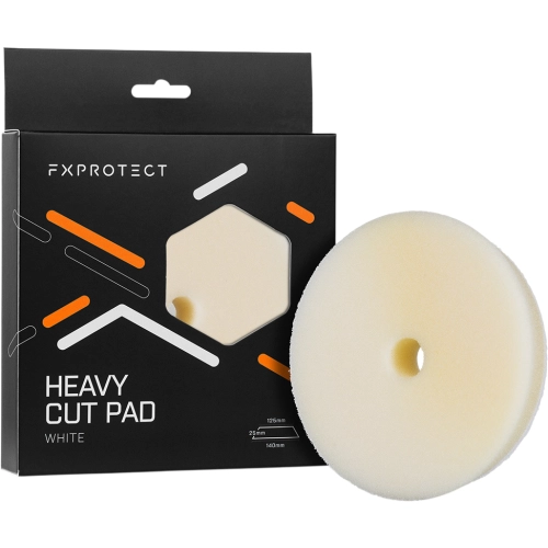 FX PROTECT HEAVY CUT PAD WHITE 125/140mm mocno tnący pad polerski