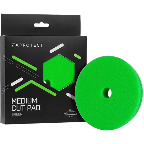 FX PROTECT MEDIUM CUT GREEN PAD 125/140mm średnio tnący pad polerski