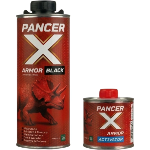PancerX ARMOR BLACK 600ml + 200ml powłoka ochronno-dekoracyjna do metalu
